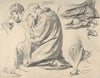 Kneeling Draped Male Figure, Facing Left