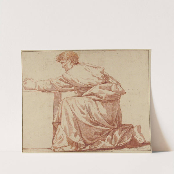 Kneeling Draped Male Figure by Jean Guillaume Moitte