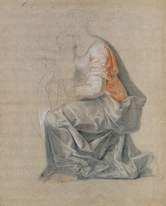 Kneeling Female Figure Holding a Child