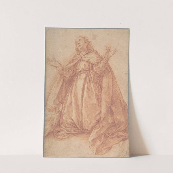 Kneeling Female Figure with Upraised Arms by Abraham Bloemaert