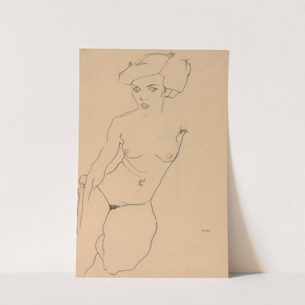 Kneeling Female Nude (1911) by Egon Schiele