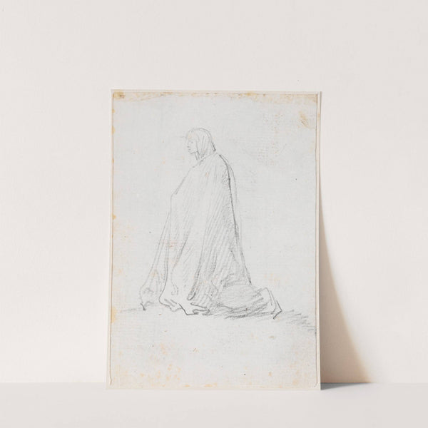 Kneeling Figure in a Hooded Robe (verso) (probably c. 1754-1765) by Hubert Robert