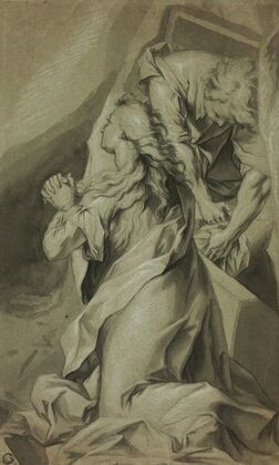 Kneeling Magdalene and Tomb Attendant