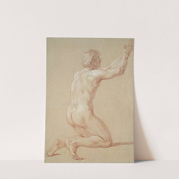 Kneeling Nude Youth with Raised Clasped Hands (ca. 1730–36) by Etienne Jeaurat