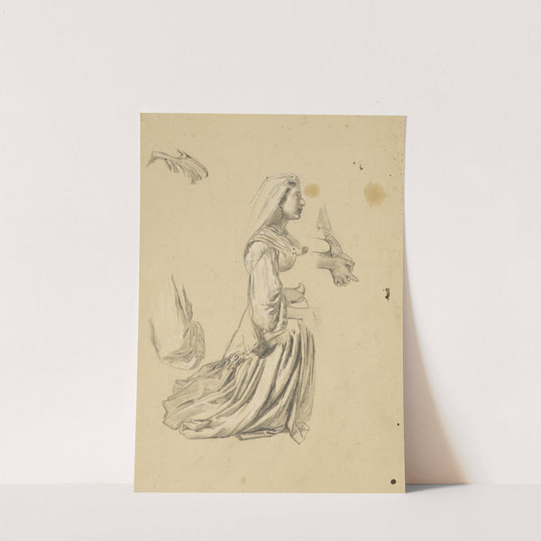 Kneeling pilgrims at prayer by Johann Baptist Kirner