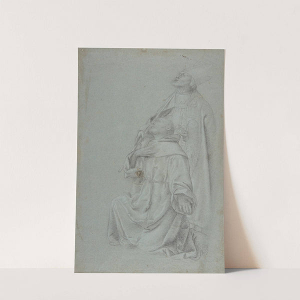 Kneeling St. Francis and St. Nicholas of Bari by After Moretto da Brescia