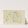 Kneeling woman with a baby by Dora Hitz