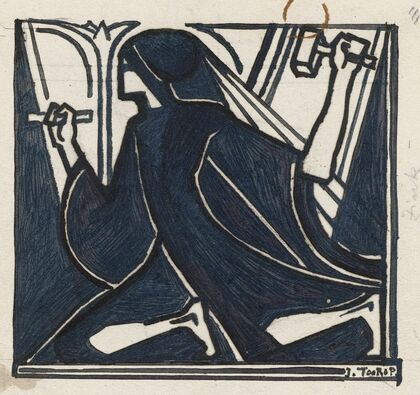 Knielende figuur met hamer en beitel (1868 - 1928)