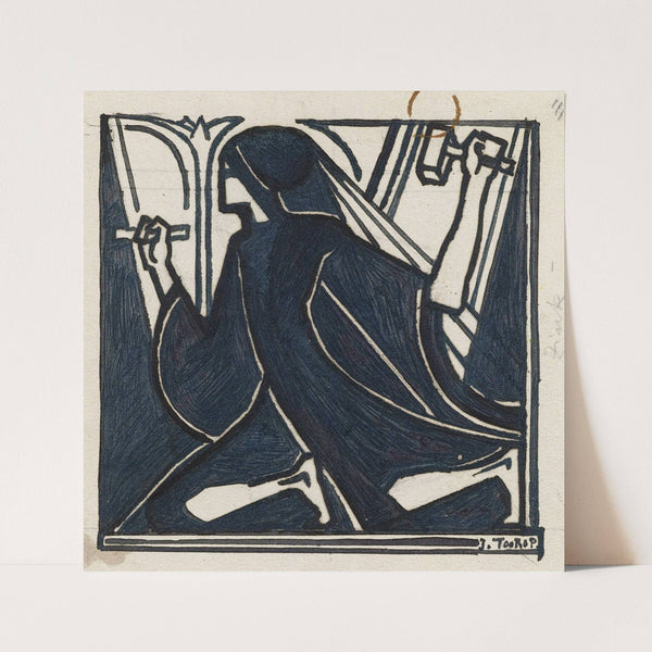 Knielende figuur met hamer en beitel (1868 - 1928) by Jan Toorop