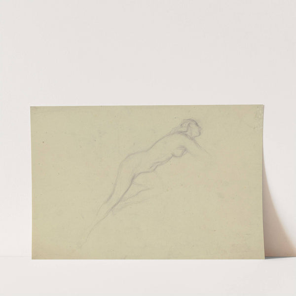 Kniend vorgebeugter weiblicher Akt aus der 'belagerten Schönheit' by Victor Müller