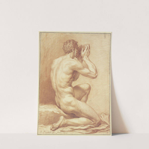 Kniender männlicher Akt, aus einer Schale trinkend (1723) by Bernard Picart