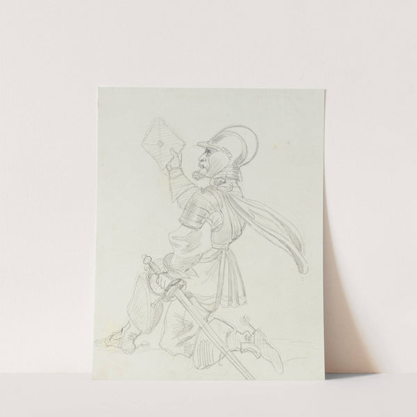 Kniender Ritter, einen Brief überreichend by Ludwig Michael Schwanthaler