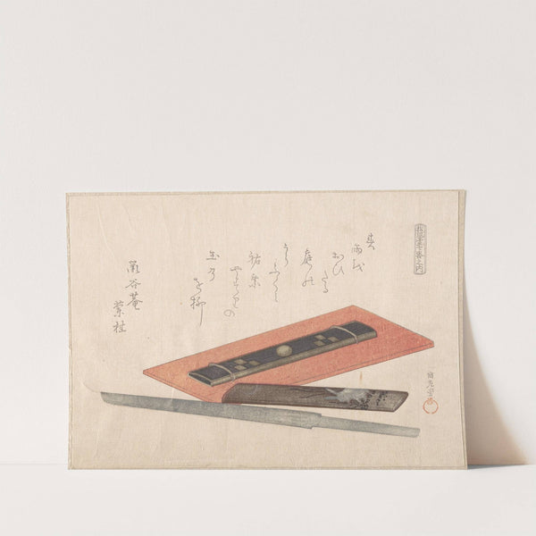 Knife and Two Knife Handles by Kubo Shunman