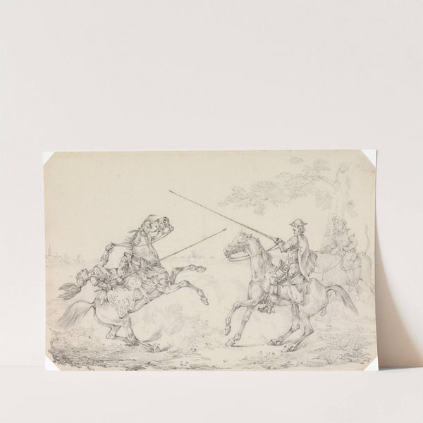 Knight Falling From His Horse at a Squire’s Tilt by Henry Thomas Alken