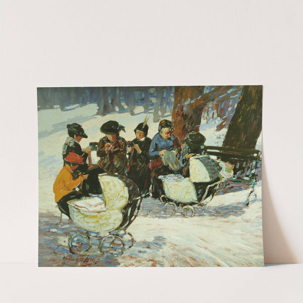 Knitting for the Soldiers; High Bridge Park (circa 1918) by George Luks