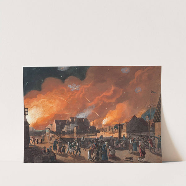 København, Natten Mellem 4. Og 5. September Set Fra Christianshavn (1806 – 1807) by Christoffer Wilhelm Eckersberg