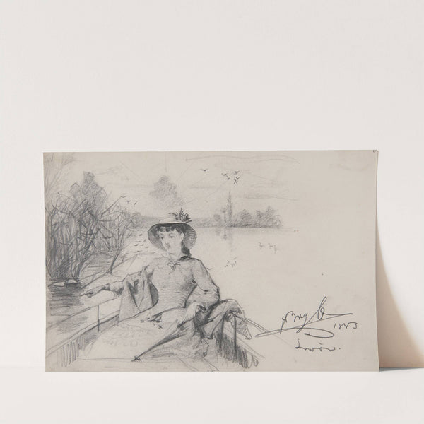 kobieta w łódce by Ferdynand Bryll