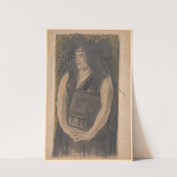 Kobieta w opasku góralskim by Stanisław Wyspiański