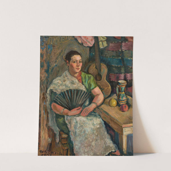 Kobieta z wachlarzem by Wacław Wąsowicz