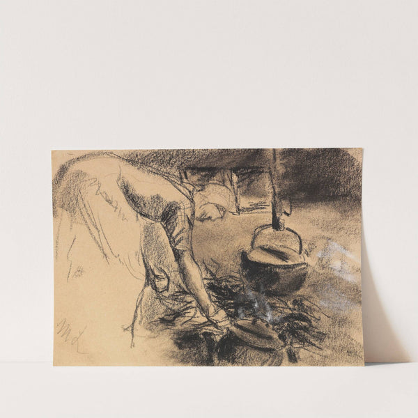 Kochstelle (1884) by Max Liebermann