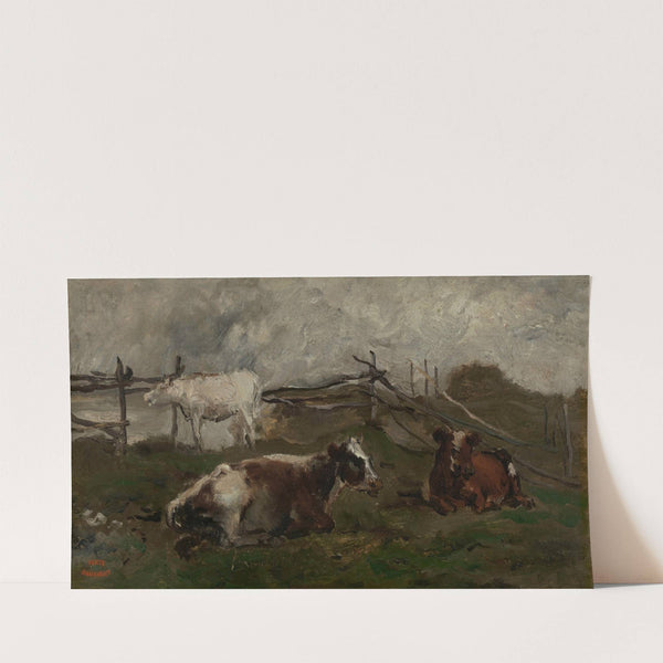 Koeien in de weide (circa 1866) by Charles François Daubigny