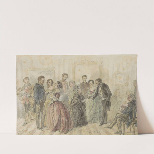 Koffiebijeenkomst in een interieur by Alexander Ver Huell