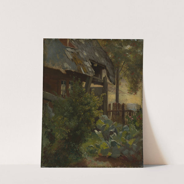 Kohlgarten mit Hausecke (1862) by Hans Thoma