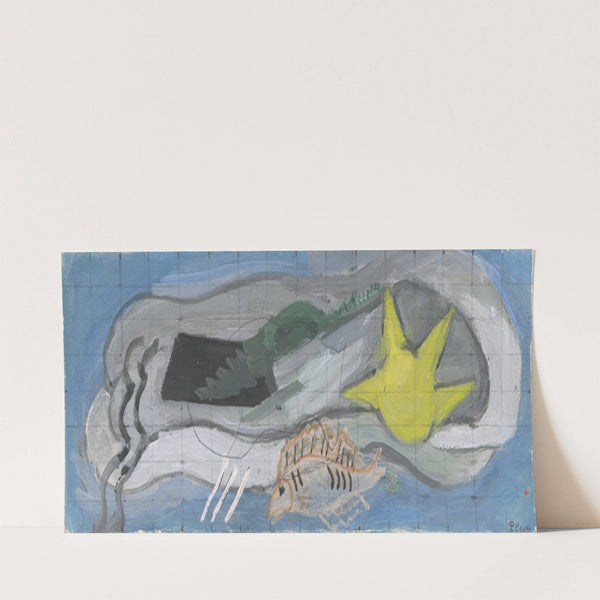 Komposisjon med fisk (1935-1937) by Ragnhild Keyser