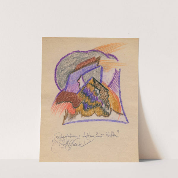 Komposition; Felsen und Wolken by Karl Wiener