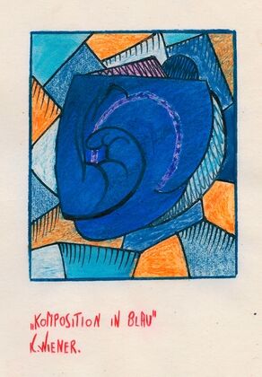 Komposition in Blau