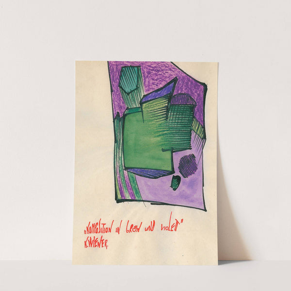 Komposition in Grün und Violett by Karl Wiener