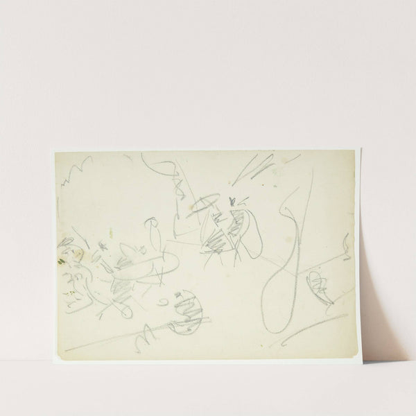 Kompositionsstudie til Langelinje-billedet by Edvard Weie