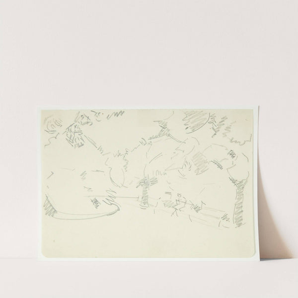 Kompositionsstudie til Langelinje-billedet by Edvard Weie