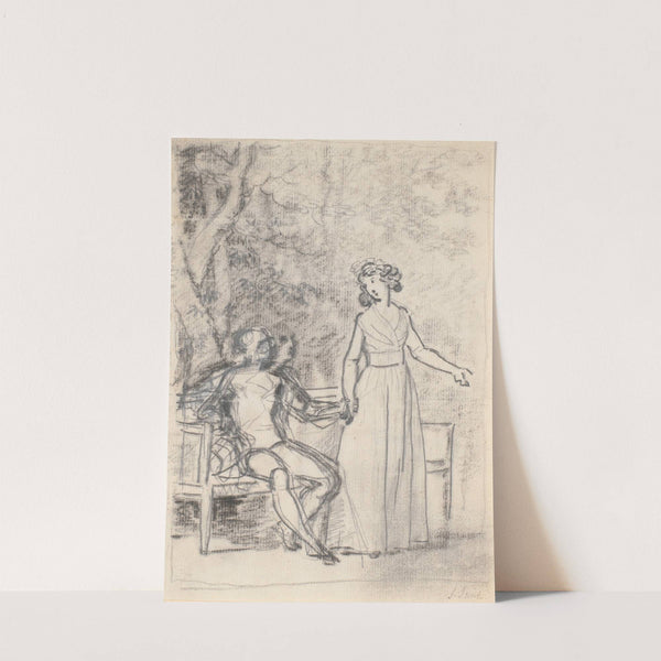 Kompositionsudkast til det Rabenske familiebillede (1796) by Jens Juel