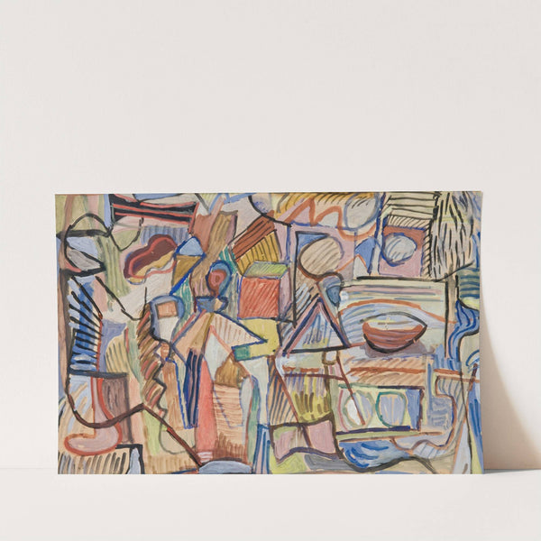 Kompozycja geometryczna z postaciami by Sasza Blonder