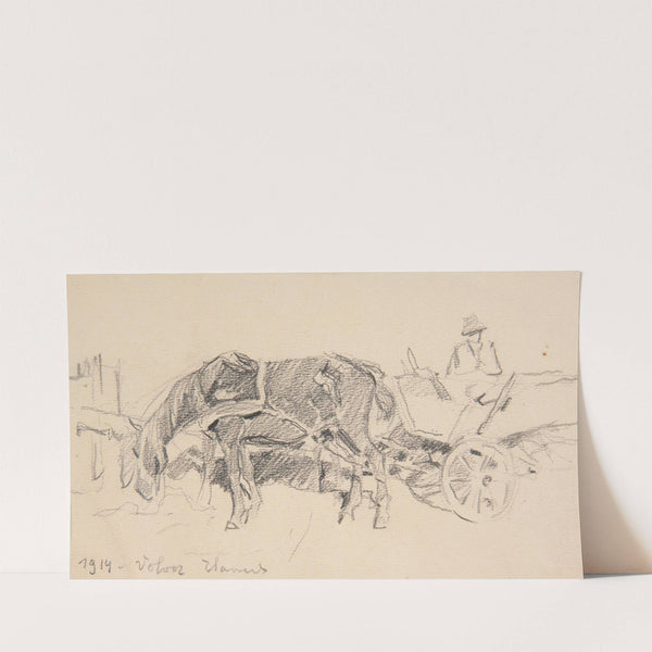 Koń przy chłopskiej furze (1914) by Ivan Ivanec