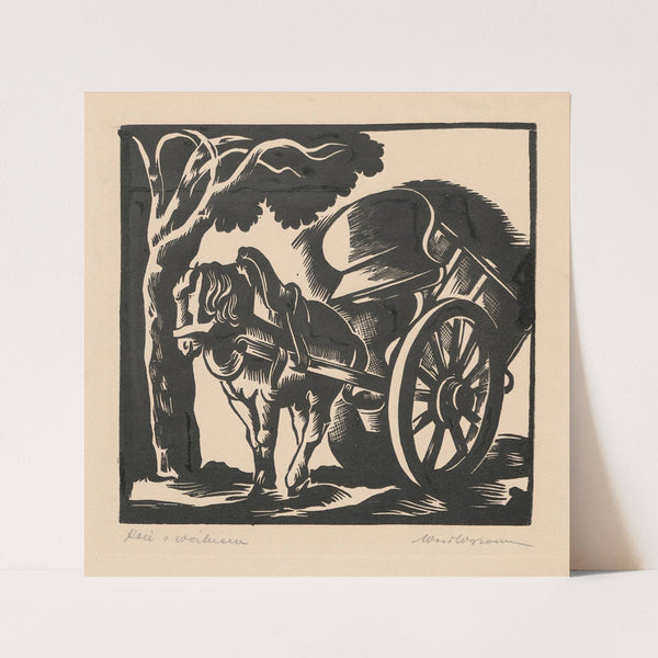 Koń z wózkiem (1925) by Wacław Wąsowicz