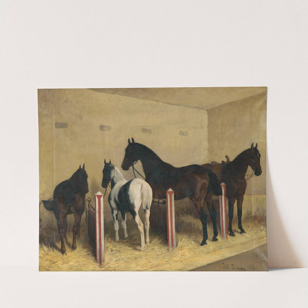 Kone v stajni (1876) by Julius von Blaas