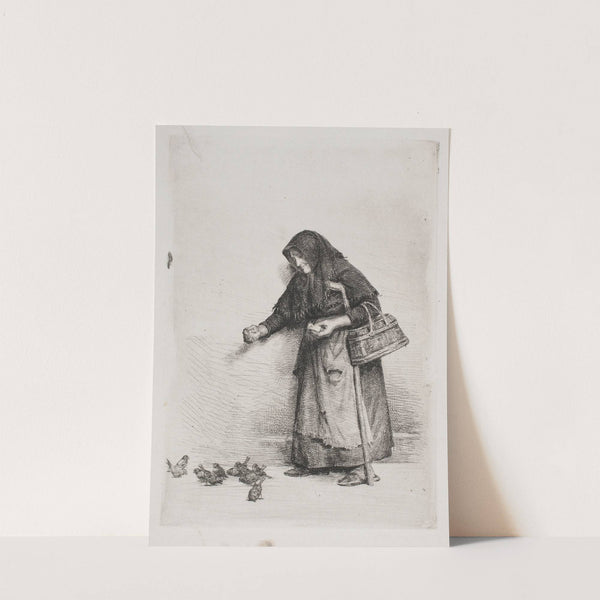 Konen med spurvene by Carl Bloch