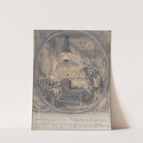 Kong Christian VII’s besøg på Det kgl franske Kunstakademi i Paris, 8 nov 1768 (1768) by Gabriel de Saint-Aubin