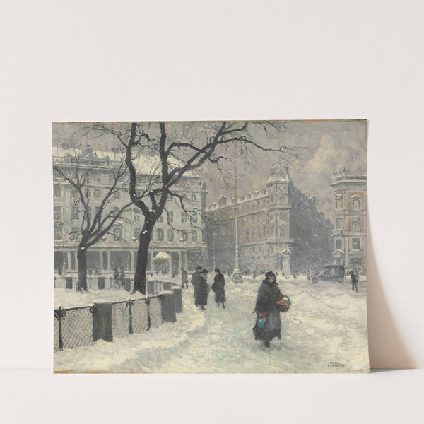 Kongens Nytorv, Copenhagen In Winter by Paul Fischer