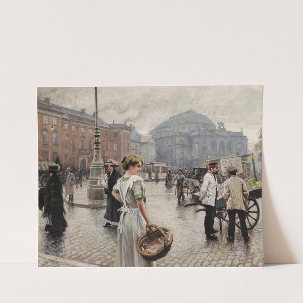 Kongens Nytorv med “Musse” på indkøb by Paul Fischer