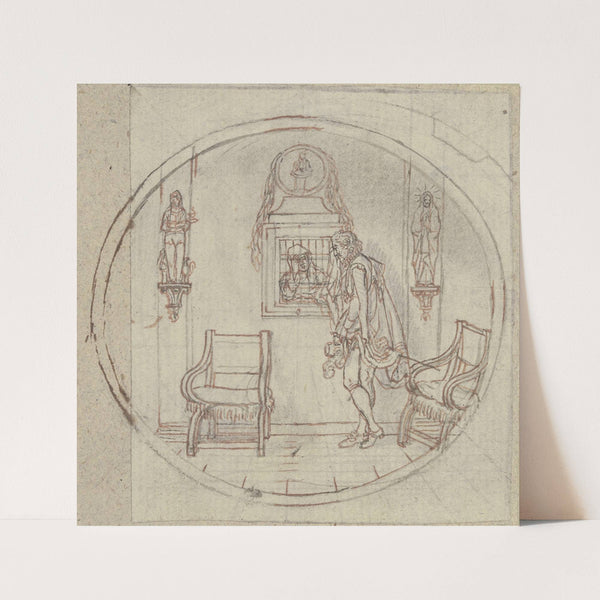 König Ludwig XIII. und Louise de La Fayette (ca. 1792) by Daniel Nikolaus Chodowiecki