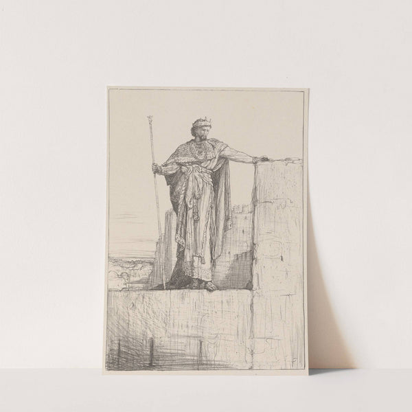 Koning staand op een muur (1877 - 1932) by Marius Bauer