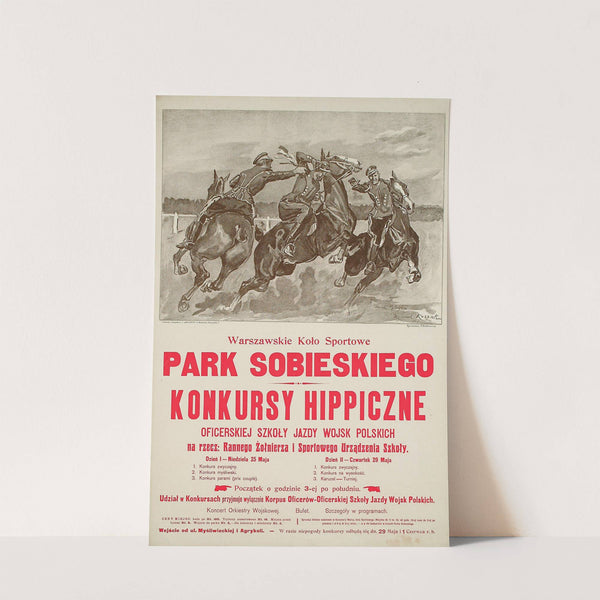 Konkursy hippiczne Oficerskiej Szkoły Jazdy Wojsk Polskich by Wojciech Kossak