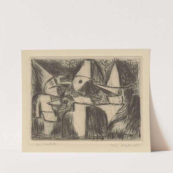 Konspiratorzy – stan I (1931) by Tadeusz Makowski