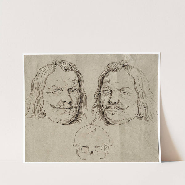 Kop v. Michiel de Ruyter: beeld, spiegelbeeld en schedel by David Humbert de Superville
