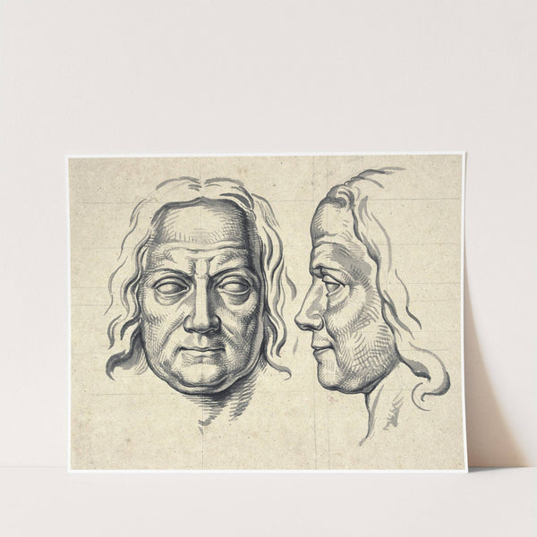 Kop van Boerhaave, en face en en profil: sculptuur by David Humbert de Superville