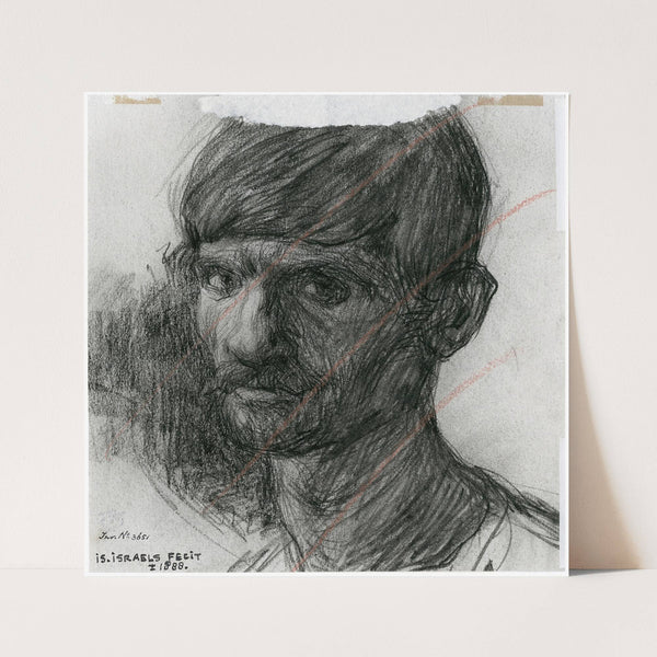 Kop van een man, portret van een arbeider 2 (1888) by Isaac Israëls