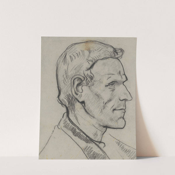 Kop van een man, van opzij (1878 - 1938) by Richard Nicolaüs Roland Holst